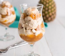 Frozen Pineapple and Coconut Parfaits